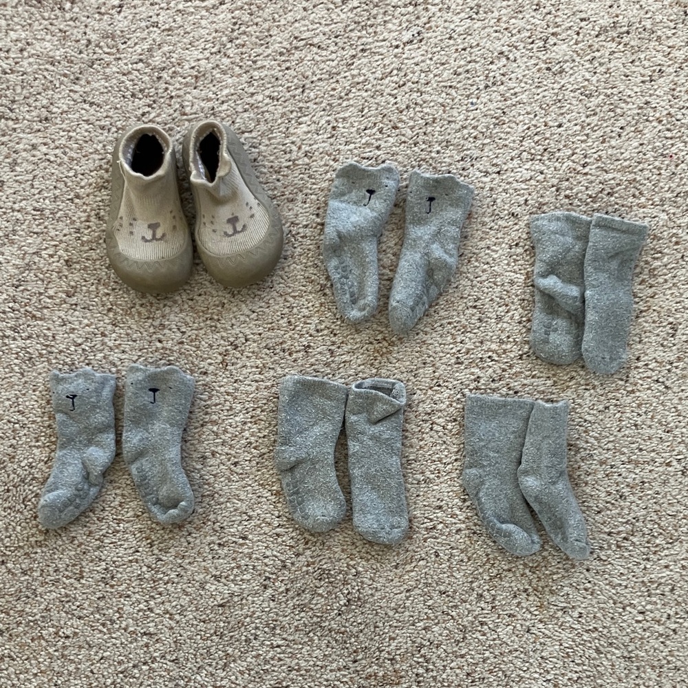 🌟 3 for $12 • toddler slip-on sock shoe and sock set